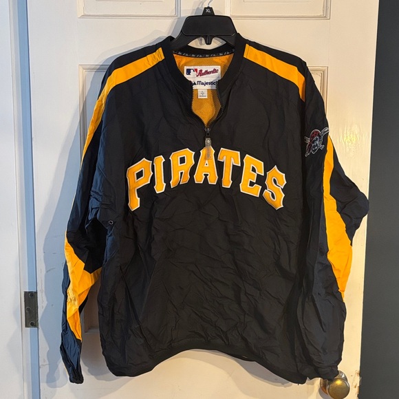 Majestic Jackets & Blazers - Majestic Pirates Black and Yellow Authentic Jacket